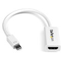 【3年保証】 ミニディスプレイポート mini DP(オス)-HDMI(メス) Mini DisplayPort 1.2 - HDMI アクティブ変換アダプタ ホワイト Ultrabook(ウルトラブック) ノートパソコン対応 4K対応 7.1chサラウンド スターテック StarTech