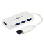 4ݡ SuperSpeed USB3.0ϥ ݡ֥ߥUSB Hub 1x USB A ()-4x USB 3.0 A (᥹) ۥ磻 ƥå StarTech.com 2ǯݾ