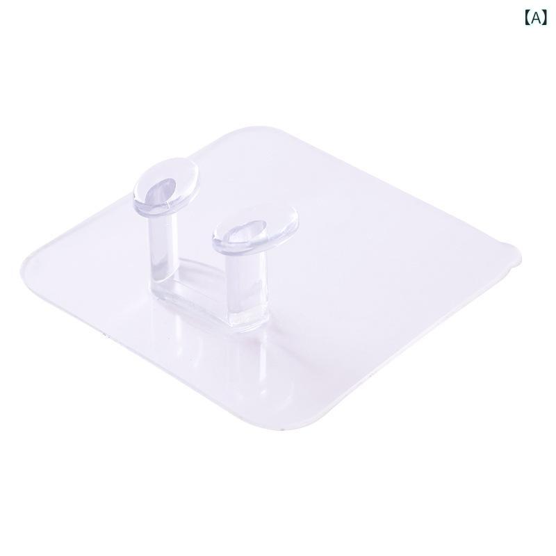 ソケット 電源 コード 収納 粘着 フック プラグ フック キッチン キーホルダー 壁掛け 壁 穴なし 跡の ..