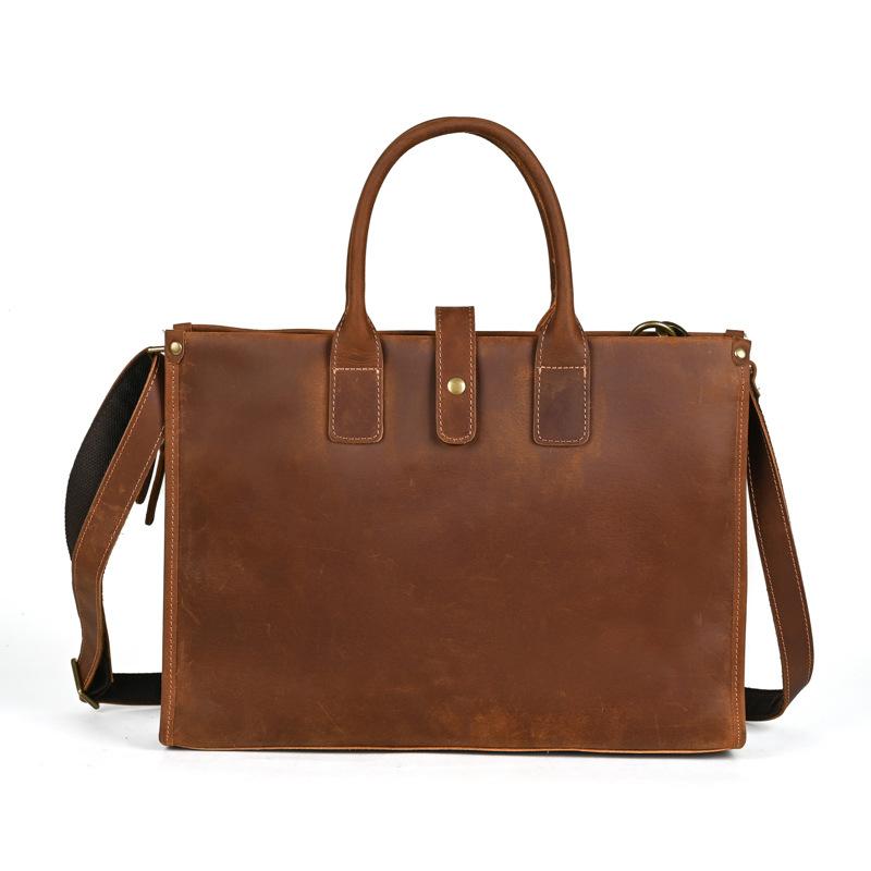 ビジネスバッグ メンズ 革 牛革 斜めがけ 肩掛け 手さげ レトロ ヴィンテージ ブリーフケース 大容量 2way ショルダーバッグ ビジネス 通勤 出張 旅行 トラベル ギフト プレゼント おしゃれ かっこいい クレージーホースレザー