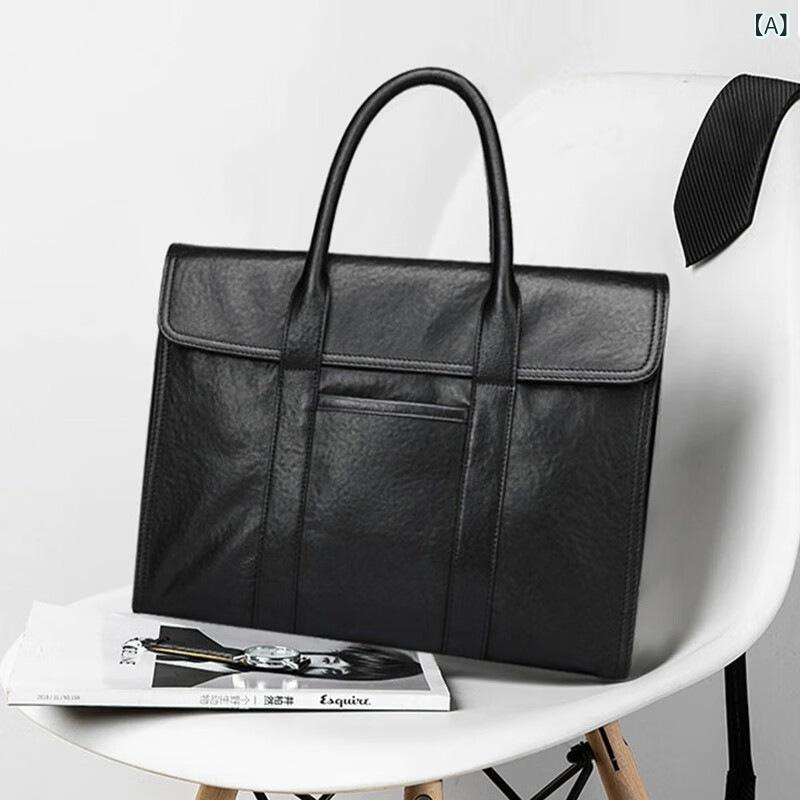 ビジネスバッグ メンズ 革 牛革 ブリーフケース 14インチ PC収納 A4 手さげ 大容量 高級 おしゃれ かっ..