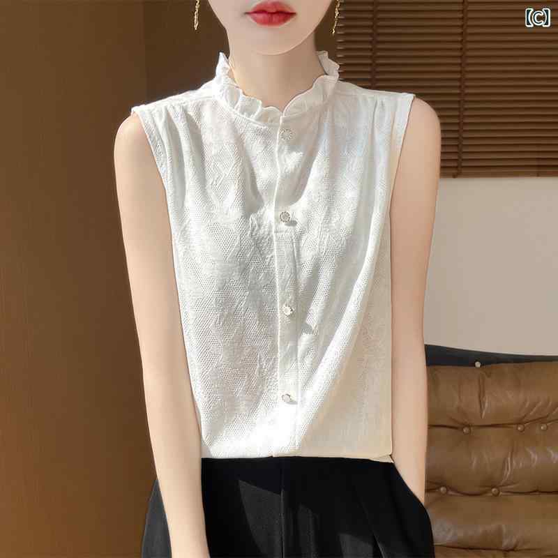 送料無料 レディース ベスト ニット ベロア ノースリーブ ハーフハイネック プルオーバー フリーサイズ..