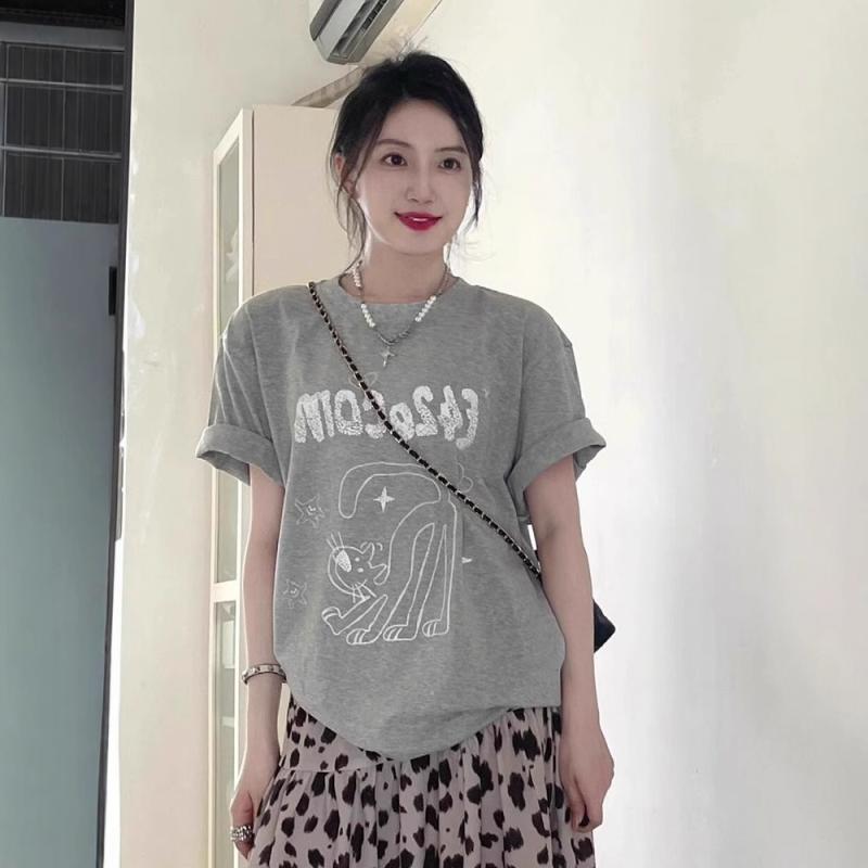 夏 短袖Tシャツ レディース フィット 普段使い アルファベット プリント 個性的 トップス カジュアル スタイル acceljapan6520-10050901 アクセルジャパン パッケージ画像