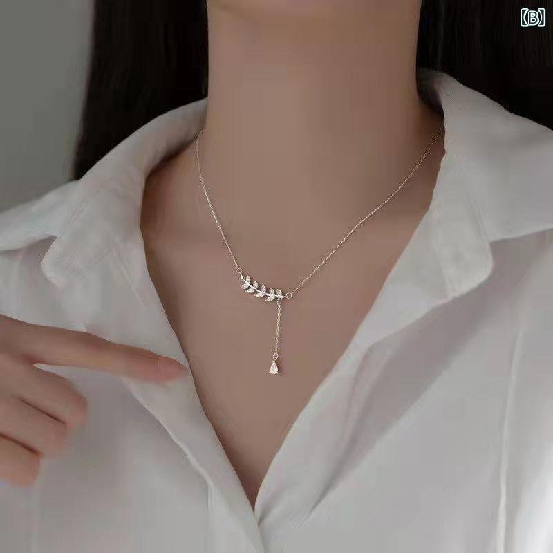 アクセルジャパンのネックレス レディース シンプル チェーン パール ネックレス レディース シンプル チェーン パール 穂 穂 平安 流 蘇 麦 穂 ネックレス 女性 軽 贅沢 ファッション 大衆 感 鎖骨 鎖 2025年 起爆 プレゼント｜アングル3