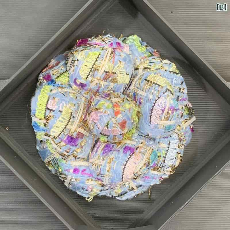 ブローチ レディース カメリア フラワー 花 コサージュ ツイード 布 高級感 上品 ...