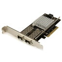 10GbE ギガビットイーサネット対応2ポート オープンSFP+搭載 光ファイバーネットワークカード PCI Express Intel 82599チップセット...
