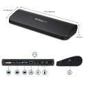 USB3.0接続ドッキングステーション Mac Windows対応 デュアルモニタ対応 HDMI DVIまたはHDMI VGA ギガビットイーサネットポート ス...