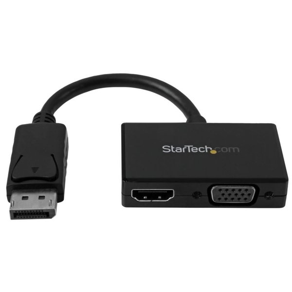 トラベルAVアダプタ ツーインワン (2-in-1) DisplayPort（ディスプレイポート） - HDMI VGA変換アダプタ 送料無料 スターテック Startech 3年保証