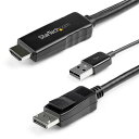 HDMI - DisplayPortϊP[u 2m USBoXp[Ή 4K 30Hz HDMIDiplayPortɕϊANeBuRo[^  X^[ebN Startech 2Nۏ