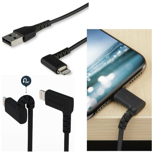 L型ライトニングケーブル 2m Apple MFi認証iPhone充電ケーブル 高耐久性 Lightning-USB L字ケーブル スターテック StarTech.com 2年保証 L型ライトニングケーブル 2m Apple MFi認証iPhone充電ケーブル 高耐久性 Lightning-USB L字ケーブル スターテック StarTech.com 2年保証