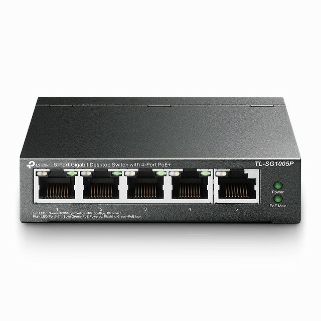 TP-Link 5ポート ギガビット PoE(4ポート) デスクトップ スイッチ