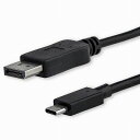 USB-C - DisplayPortディスプレイ変換ケーブル USB Type-C - ディスプレイポート変換アダプタ 1m 4K 60Hz ブラック 送料無料 スターテック Startech 3年保証