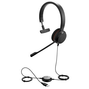 【正規品 国内2年保証付き】 Jabra EVOLVE 20 MS Mono USB-A ヘッドセット マイク付き ノイズキャンセリング ケーブル接続 有線 在宅勤務 テレワーク 会議 ZOOM Teams Skype 音楽 ゲーム ゲーミング eスポーツ パソコン 片耳 GNオーディオ 【送料無料】 PC