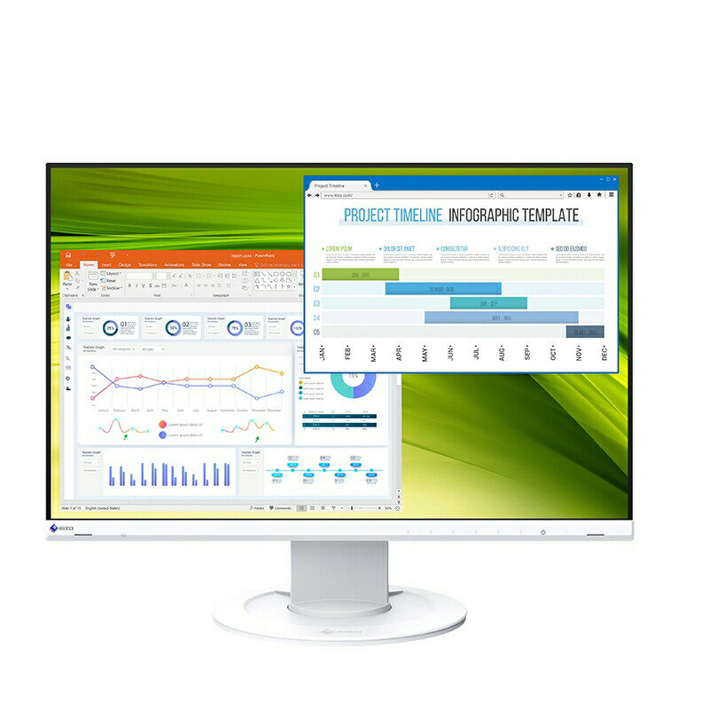 メーカー5年保証 EIZO ≪FlexScan≫22.5インチカラー液晶モニター(1920x1200/DisplayPort(HDCP 1.3)、HDMI(HDCP1.4)、D Sub 15 ピン(ミニ)/ホワイト)[EV2360-WT]