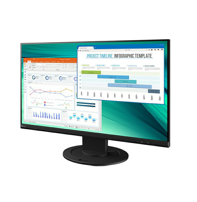 EIZO FlexScan23.8顼վ˥(1920x1080/DisplayPort(HDCP 1.3)HDMI(HDCP1.4)DVI D(HDCP 1.1)D Sub 15 ԥ(ߥ)/֥å)[EV2460-BK]