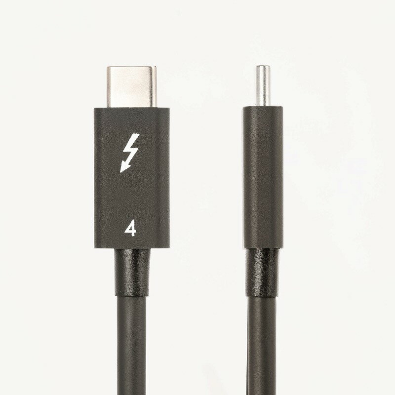 Thunderbolt 4ケーブル 50cm 4K8K 60hz 40Gbps 100W PD Intel Thunderbolt認証取得 USB4、Thunderbolt 3、USB 3.2、USB Type-C、DisplayPort互換 サンダーボルト 高速データ転送 映像モニター出力 tblt4mm1m 【送料無料】 スターテック Startech メーカー保証付き