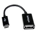 12cm micro USB OTG変換アダプタ マイクロUSBホストケーブル USB A端子 メス - USB Micro-B端子 オス スターテック StarTech.com 全使用期間保証