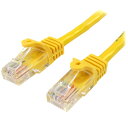 5m カテゴリー5e LANケーブル イエロー RJ45コネクタ(ツメ折れ防止カバー付き) イーサネット対応Cat5e UTPケーブル 送料無料 スターテック Startech 全使用期間保証
