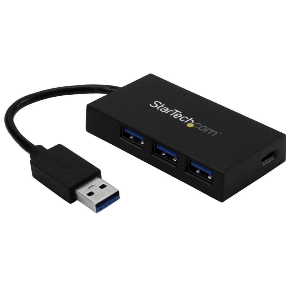 4ポートUSB 3.0ハブ USB A - 3x USB A 1x USB-C USB Type-Cポート搭載USBハブ 送料無料 スターテック Startech 2年保証