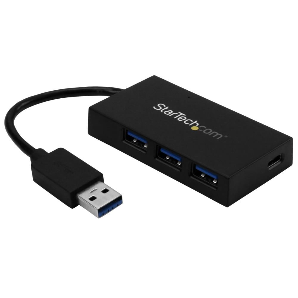 4ポートUSB 3.0ハブ USB A - 3x USB A(高速充電対応) 1x USB-C 電源アダプタ付属 USB Type-Cポート搭載USBハブ 送料無料 スターテック Startech 2年保証