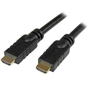 ハイスピードHDMIアクティブケーブル (信号増幅回路内蔵) 4K対応HDMI(オス)-HDMI(オス)ケーブル ウルトラ Ultra HD 4K2K解像度対応 20m ブラック 送料無料 スターテック Startech 全使用期間保証