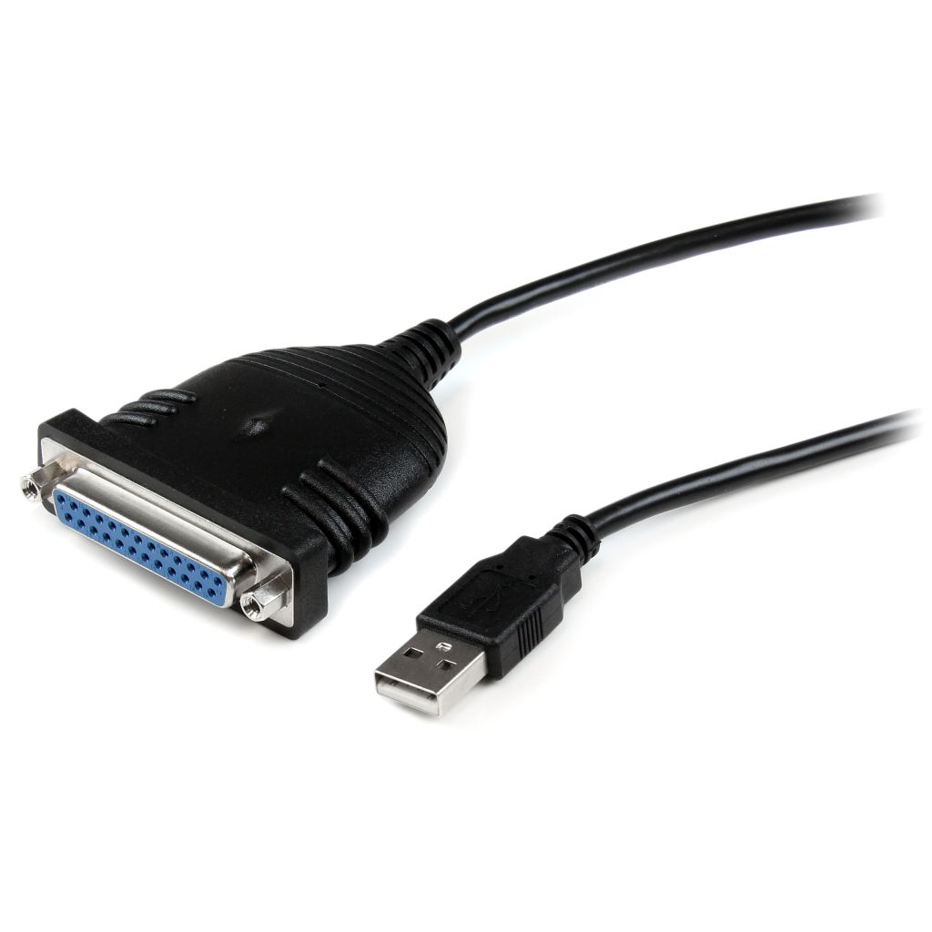 1.8m USB-パラレル(D-Sub 25ピン) プリンタ変換ケーブル USB A(4ピン)-DB25 25ピン(IEEE1284 送料無料 スターテック Startech 2年保証