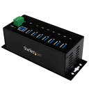 7ポート産業用USB 3.0ハブ ESD保護 350Wサージ保護 ウォールマウント対応 スターテック StarTech.com 2年保証