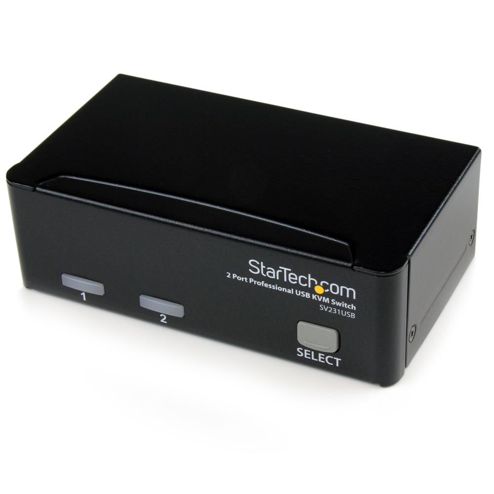 2ポートKVMスイッチ VGAモニター対応 USB接続 PCパソコン2台用CPU切替器 USB VGAケーブル付属 スターテック StarTech.com 3年保証