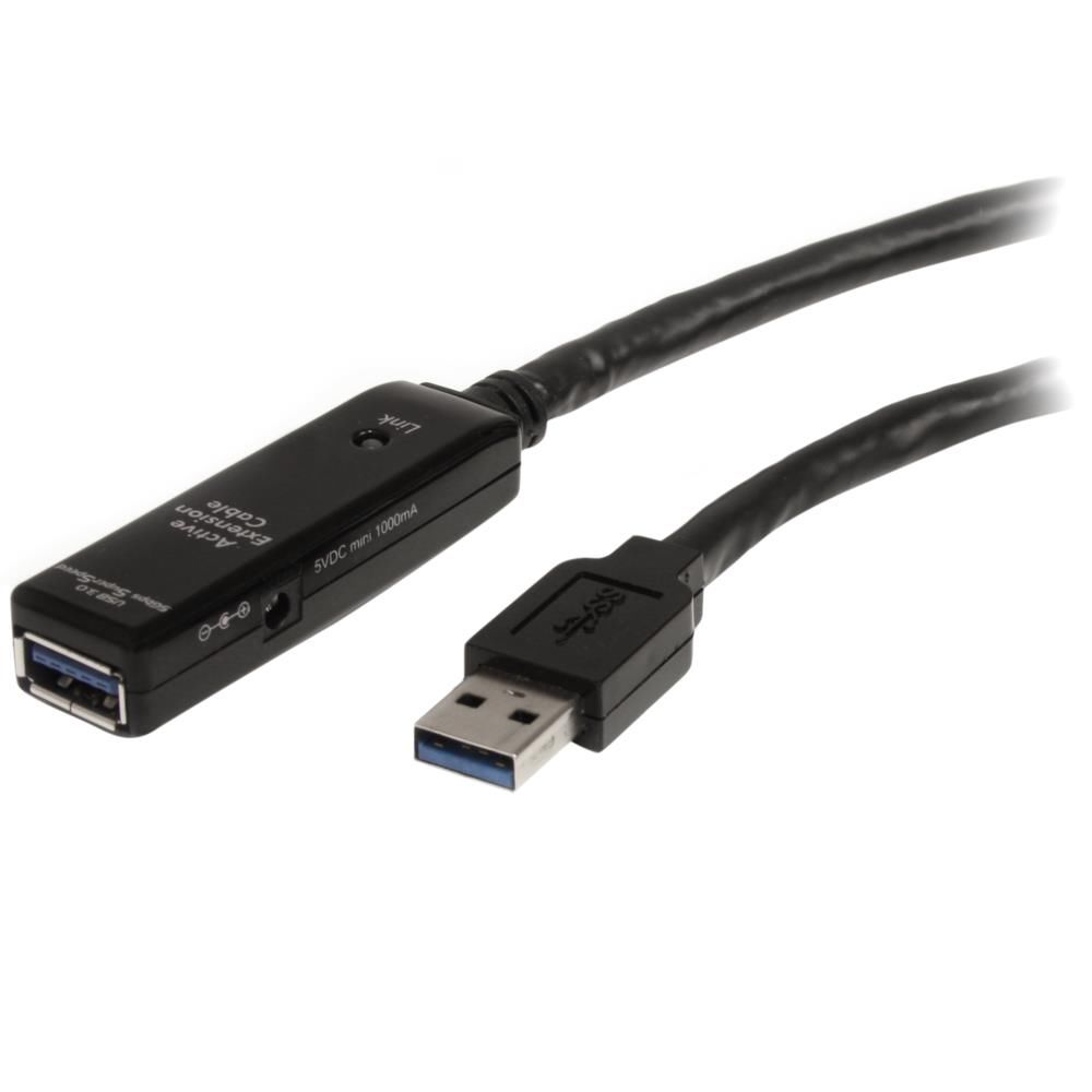 USB 3.0 アクティブ延長ケーブル 3m Type-A(オス) - Type-A(メス) USB 3.0 リピータケーブル スターテック StarTech.com 2年保証