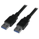 USB 3.0 ケーブル A(オス) - A(オス) 3m ブラック USB 3.1 Gen 1 (5 Gbps) スターテック StarTech.com 全使用期間保証