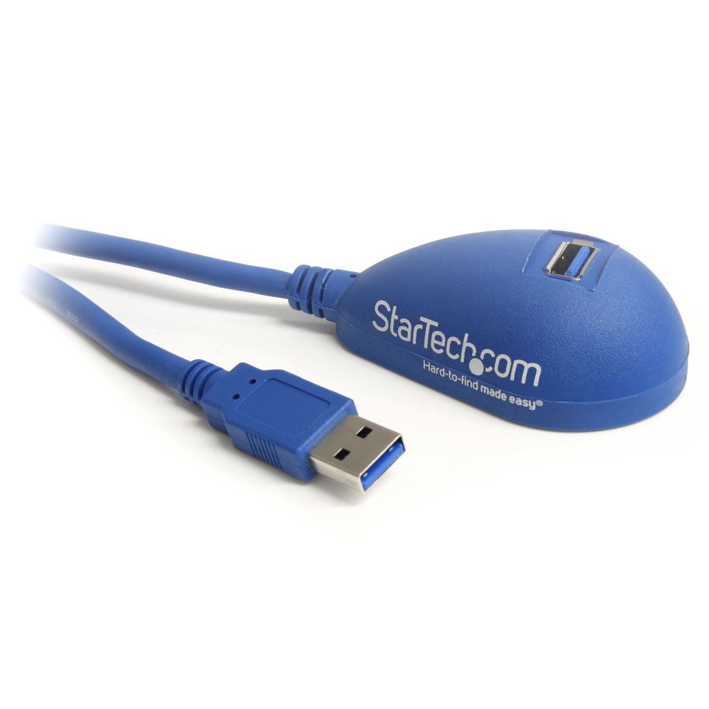 1.5m SuperSpeed USB3.0延長ケーブル(ブルー) 卓上使用に最適 USB A オス-USB A メス シールド付きツイストペアケーブル使用 スターテック StarTech.com 全使用期間保証