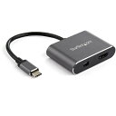 USB-C-Mini DisplayPort HDMI変換アダプタ 4K 60Hz対応 USB Type-C接続HDMI Mini DP 2 in 1アダプタ ...