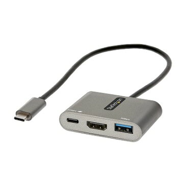 【スーパーSALE10%OFF】 【3年保証】 USB Type-Cマルチ変換アダプター/USB-Cマルチハブ/USB-C-4K HDMIビデオ/100W PDパススルー/USB 3.0 5Gbpsハブ(1x Type-C + 1x Type-A)/タイプC対応トラベルドック/携帯用ドッキングステーション スターテック Startech