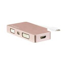 USB Type-C接続マルチディスプレイアダプタ 4K 30Hz対応 ローズゴールド VGA DVI HDMI mDP出力対応 送料無料 スターテック Sta...