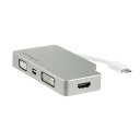 USB Type-C接続マルチディスプレイアダプタ 4K 30Hz対応 シルバー VGA DVI HDMI mDP出力対応 送料無料 スターテック Starte...