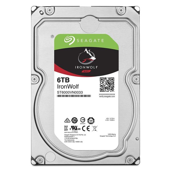 シーゲイト IronWolf NAS 3.5 HDD 3.5inch SATA 6Gb/s 6TB 5400rpm 256MB