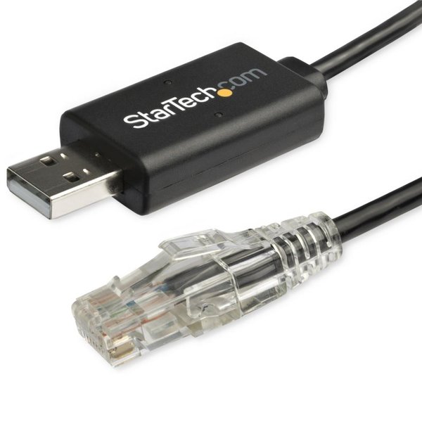 RJ45-USB Cisco互換コンソールケーブル 1.8m Cisco Juniper Ubiquiti TP-Linkなど多くのルーターに対応 Windows Mac Linux対応 送料無料 スターテック Startech 2年保証