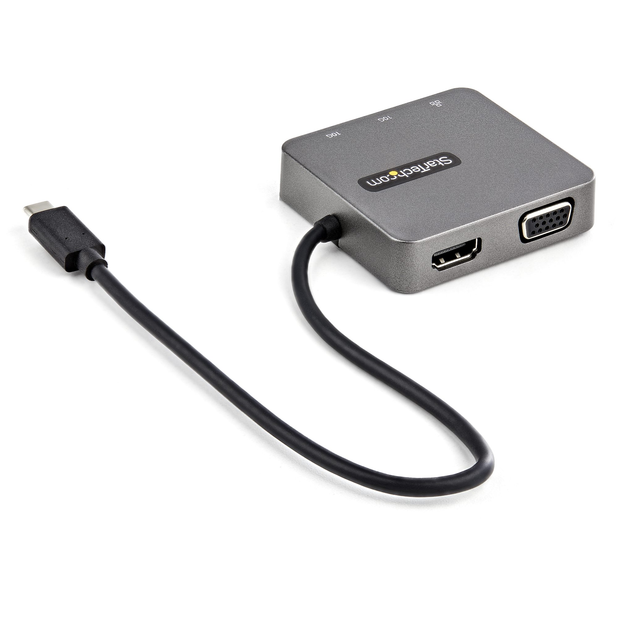 USB-C接続マルチアダプタ USB 3.1 Gen 2 Type-C対応マルチハブ 4K HDMI 1080p VGA 10Gbps対応USB-A&USB-Cポート ギガビット有線LAN Thunderbolt 3対応 送料無料 スターテック Startech 3年保証