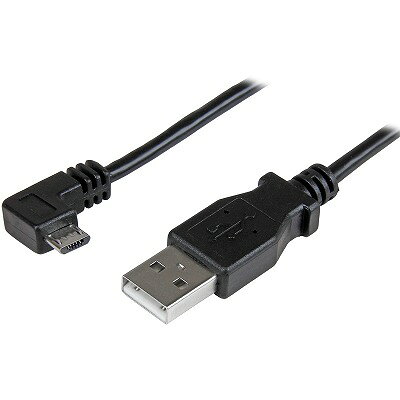 充電&同期用 Micro USBケーブル 2m L型右向き USB A オス - USBマイクロ オス 24AWG スターテック StarTech.com 全使用期間保証