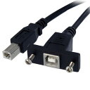30cm USB2.0 パネルマウント型ケーブル パネルマウント用USB Bポート(メス) - USB Bポート(オス) スターテック StarTech.com 全使用期間保証