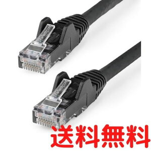LANケーブル cat6 50cm ブラック LSZH(低煙ゼロハロゲン)対応 650MHz 10GbE対応Cat6ランケーブル 100W PoE UTP ツメ折れ防止RJ45コネクタ ETL規格認定品 24AWG送料無料 スターテック StarTech.com 全使用期間保証