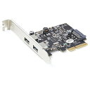 【永久保証】 2ポートUSB-A増設PCI Expressインターフェースカード 各ポートで10Gbpsに対応 USB 3.1 Gen 2(USB 3.2 Gen 2)準拠PCIe拡張カード 標準&ロープロファイル対応 Windows macOS Linux対応 スターテック StarTech.com
