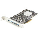 【全使用期間保証】 4ポートUSB-A増設PCI Expressインターフェースカード 4つのポートで20Gbpsを共有 USB 3.1 Gen 2(USB 3.2 Gen 2)準拠PCIe拡張カード 標準プロファイル対応 Windows macOS Linux対応送料無料 スターテック StarTech