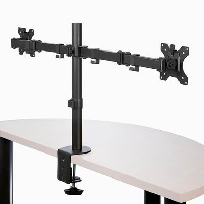 【1年保証】 液晶モニターアーム 横型2面対応 多関節アーム スチール製 VESA規格32...