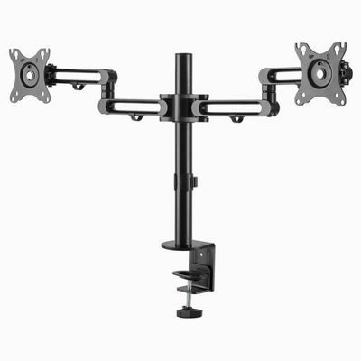 送料無料StarTech液晶モニターアーム2面対応クランプ固定方式水平可動式3関節アームアルミ製