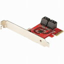 【2年保証】 SATA 4ポート増設 PCI Expressインターフェースカード/6Gbps/ロープロファイル ＆ フルサイズPCI対応/SATAスタックコネクタ/RAIDなし ASM1164チップ搭載/SATA PCIe 拡張ボード 【送料無料】 スターテック Startech