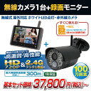 防犯カメラ【ネット環境無しでも見れる!設定不要!ディスプレイ...