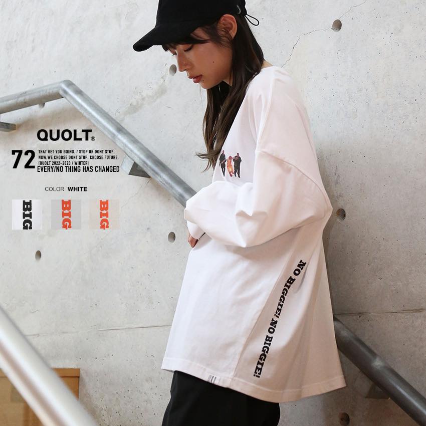 30%OFF クオルト quolt ブランド NO-BIGGIE! L/S TEE コットン ビッグ T★