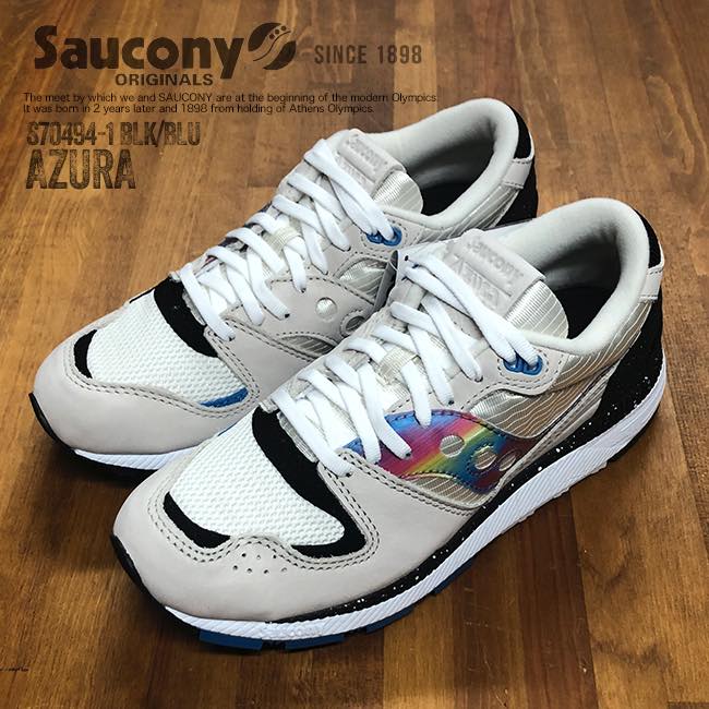 サッカニー スニーカー メンズ SAUCONY サッカニー AZURA アズーラ スニーカー S70494-1 WHITE BLACK