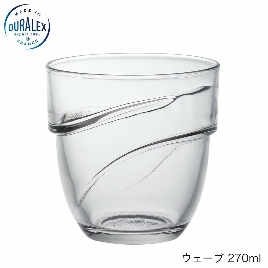 乐天商城 - DURALEX デュラレックス ウェーブ 270ml フランス製 スタッキング可